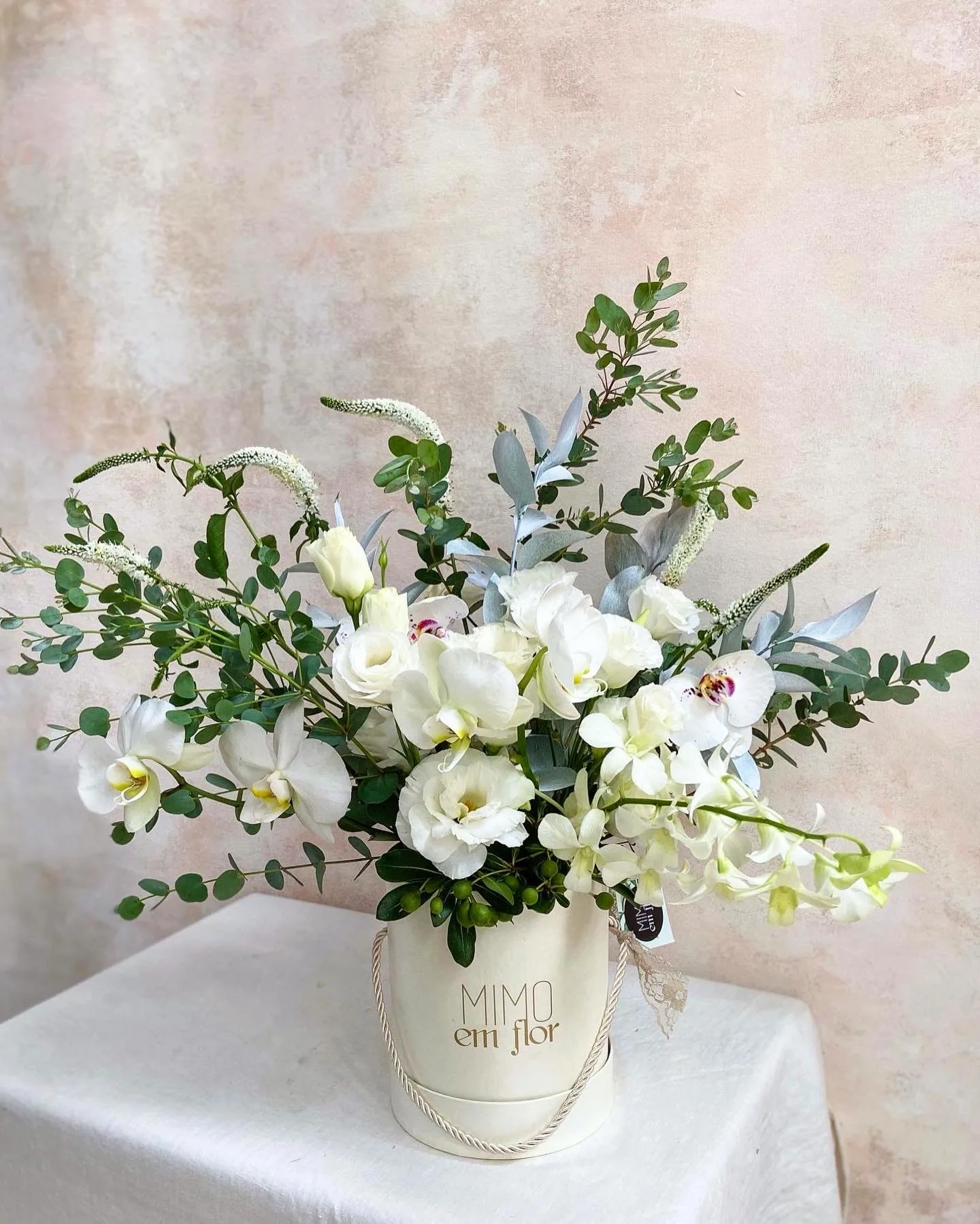 Box M Marfim <br>Com Orquídea