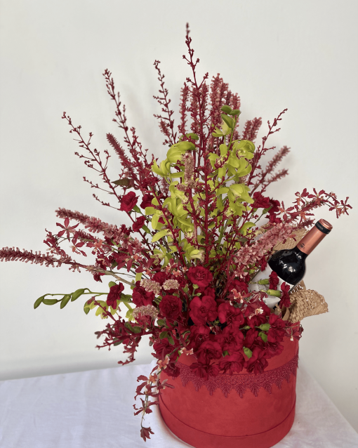 Kit Box Camurça GG <br>Com Vinho Tinto - Image 3
