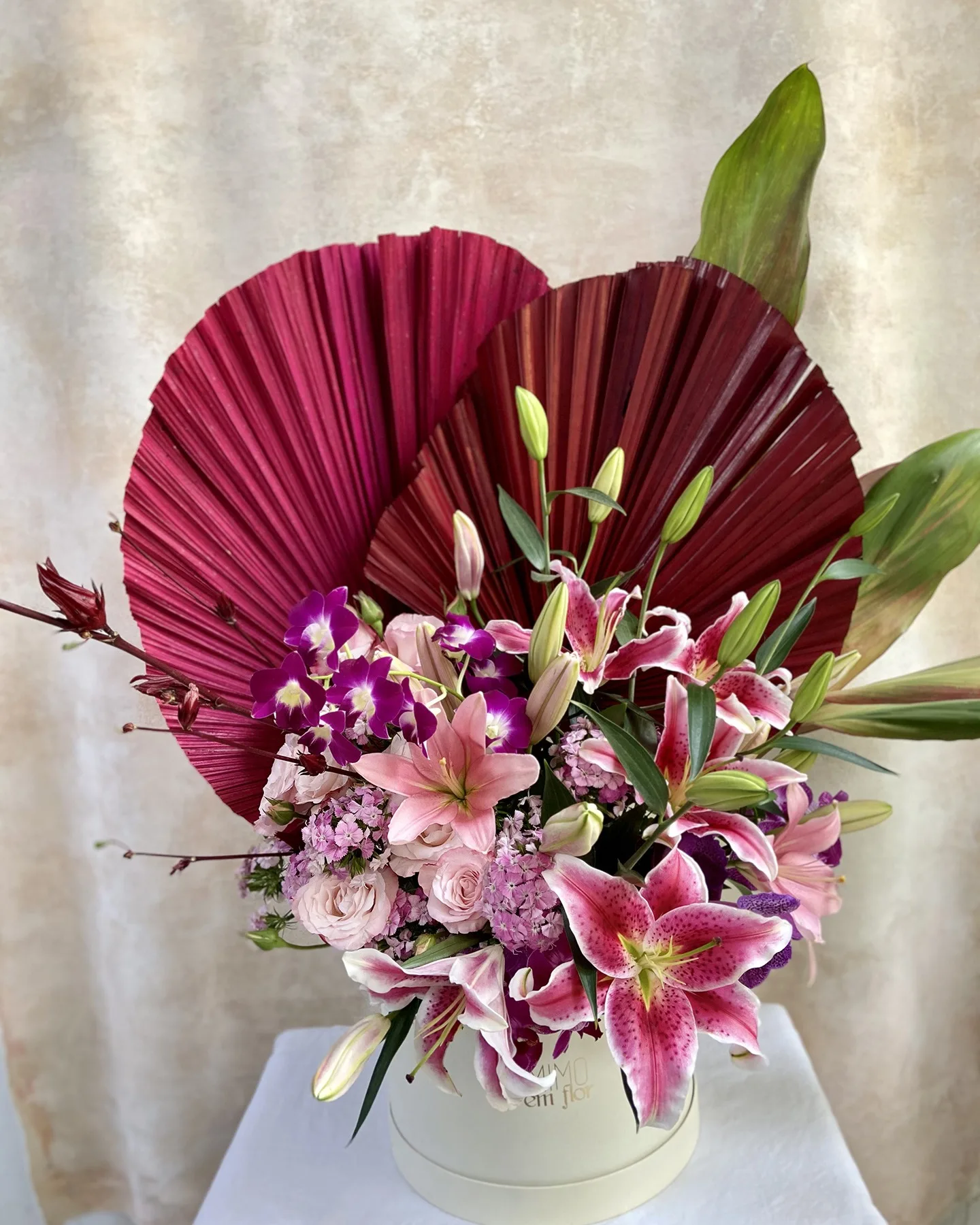 Box Marfim <br>Arranjo GG Tons de Rosa