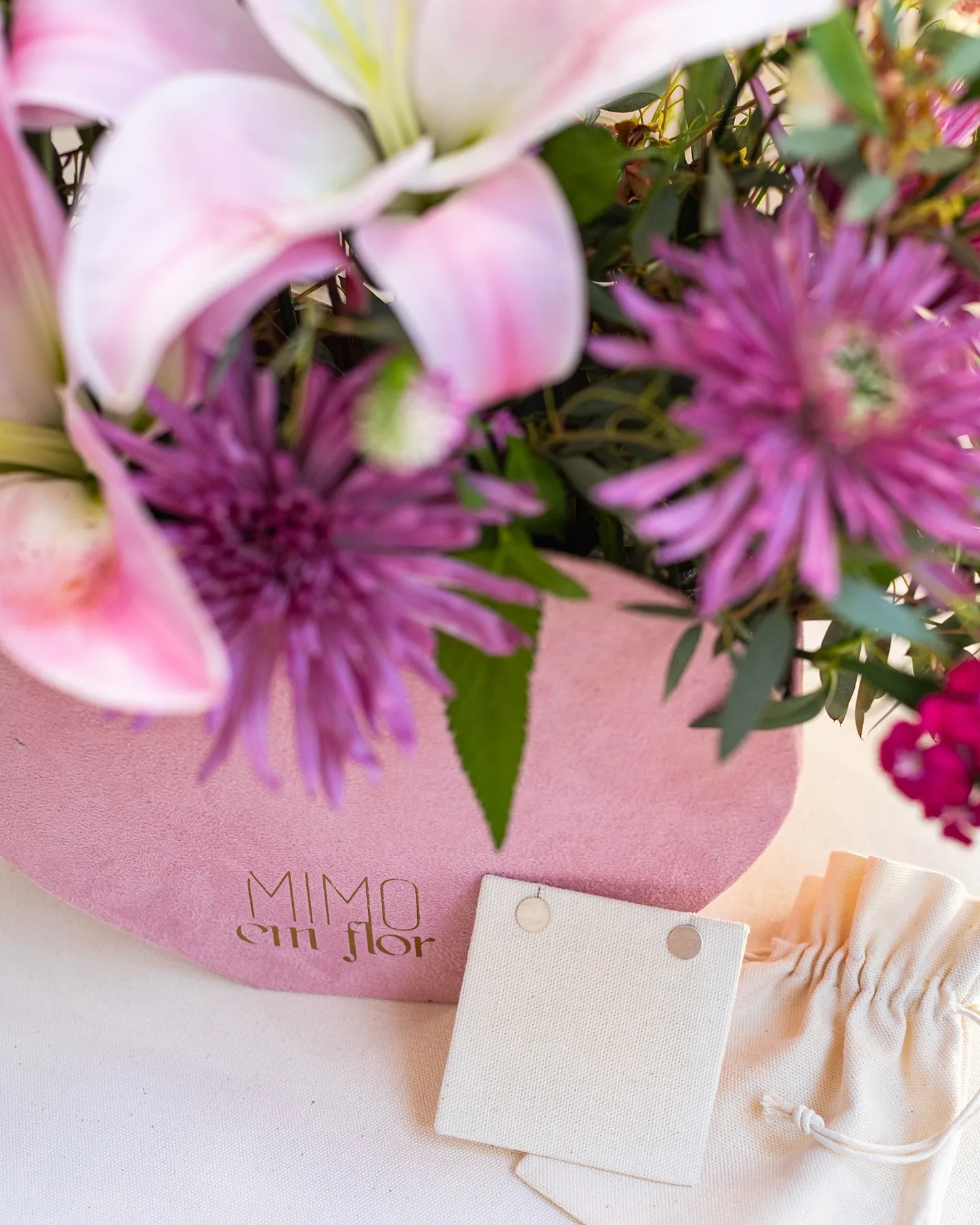 Kit Box Coração Camurça Rosa  <br> Brinco Prata Banhada a Ouro  Viviana Terra - Image 2