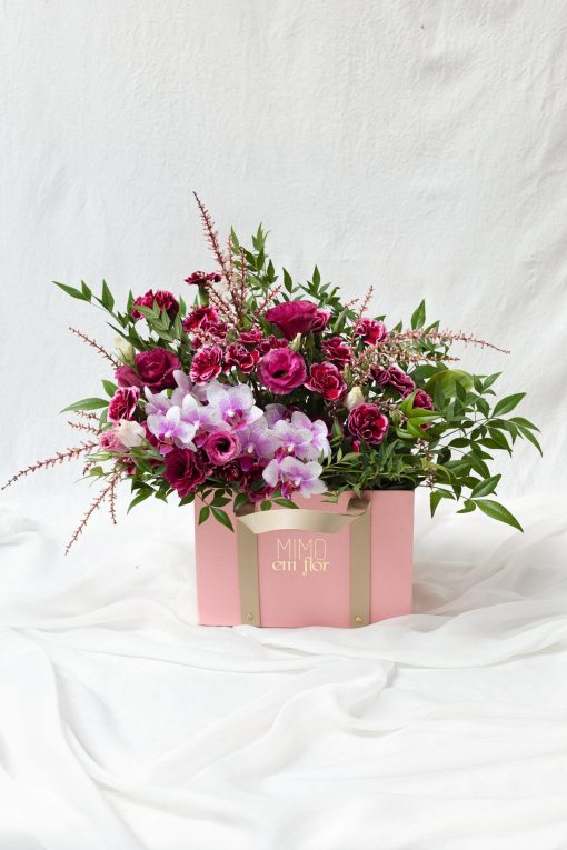 Bolsa M com Orquídea e Cravína
