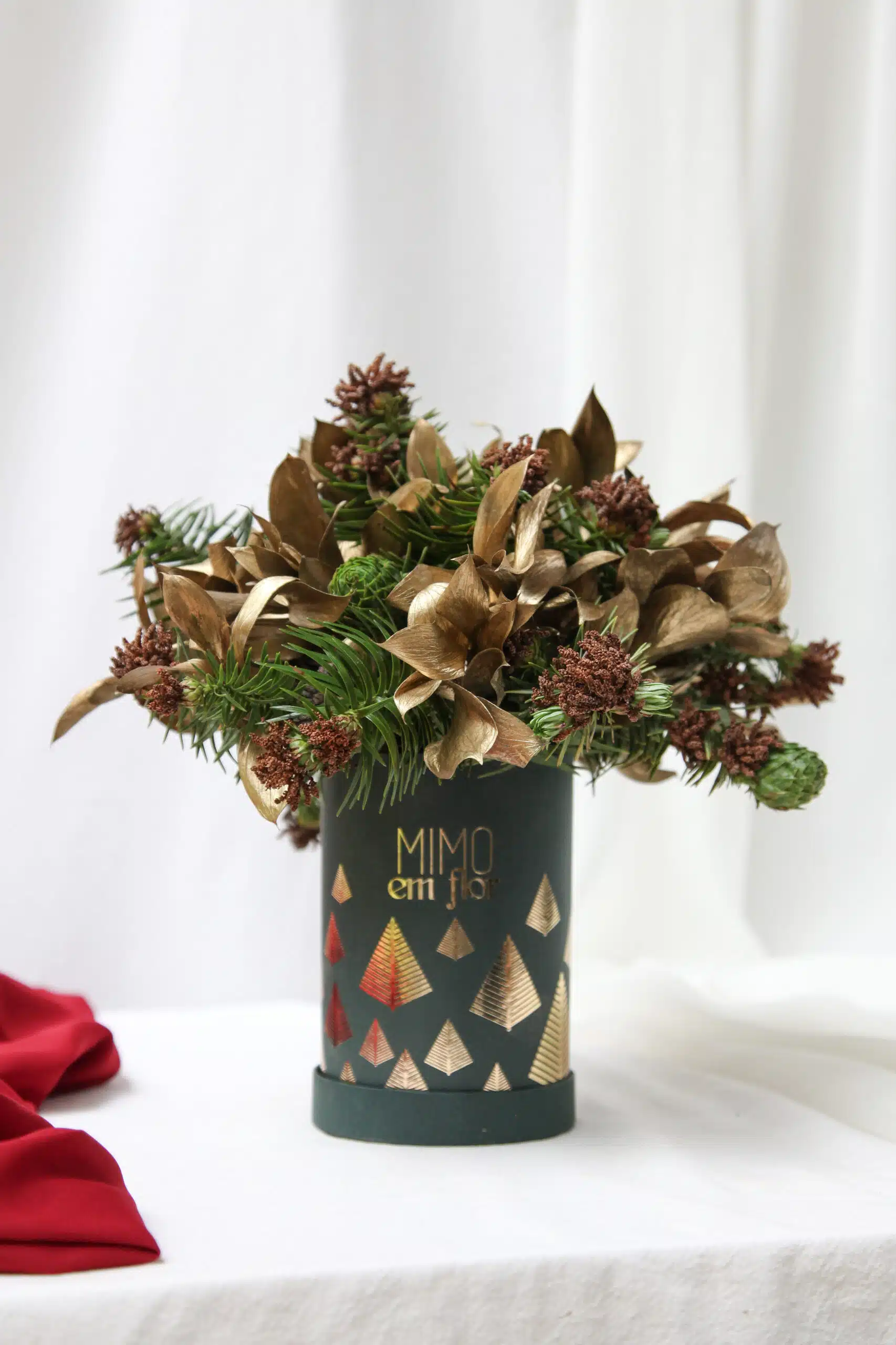 Box Natal Minipinha e Ruscus Dourado - Image 2
