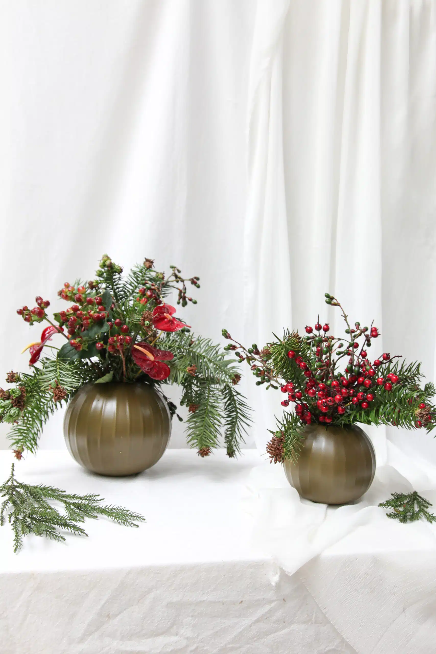 Kit Décor l Duo Vasos Cerâmica Natal