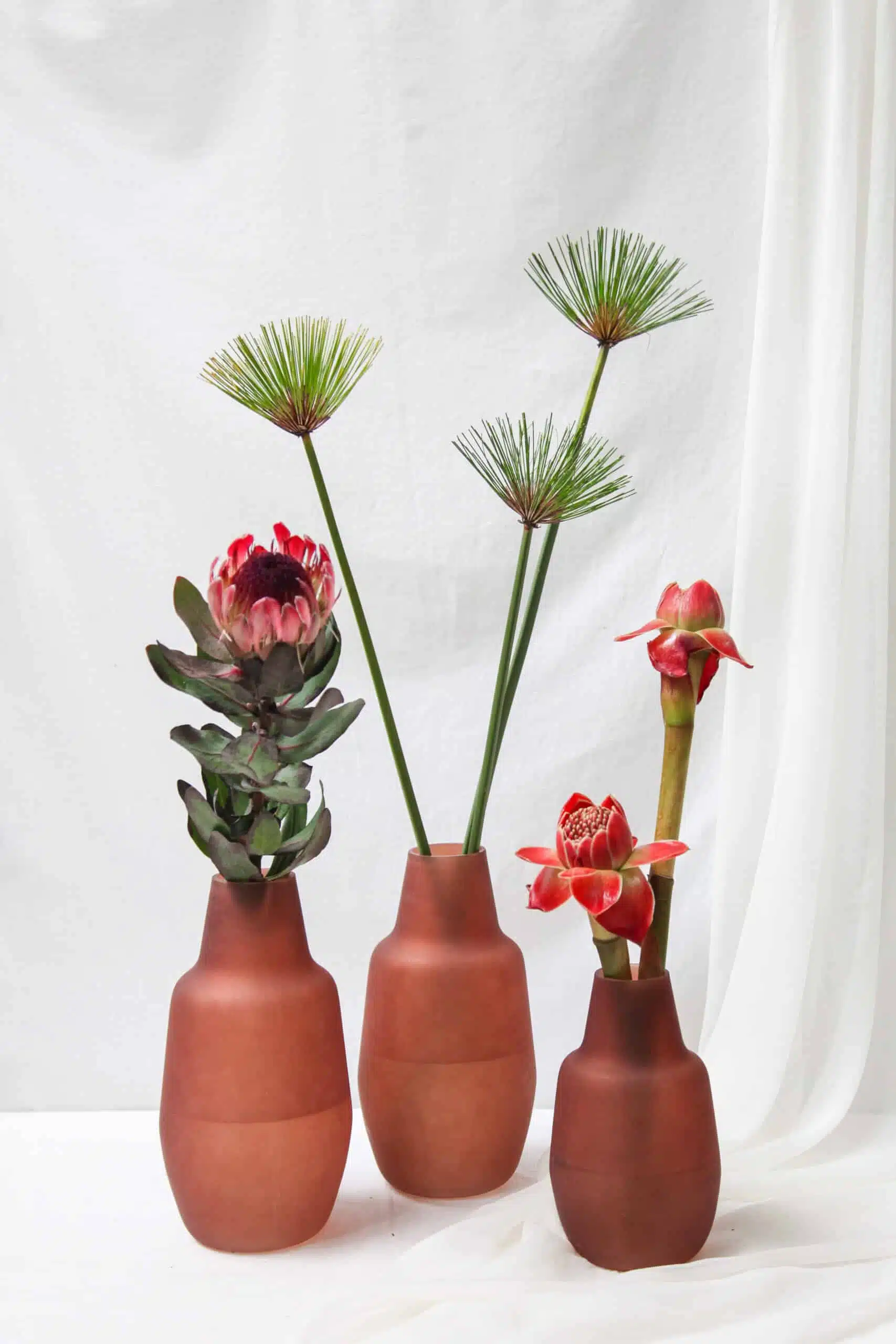 Vaso G Vidro Fosco Protea - Image 3
